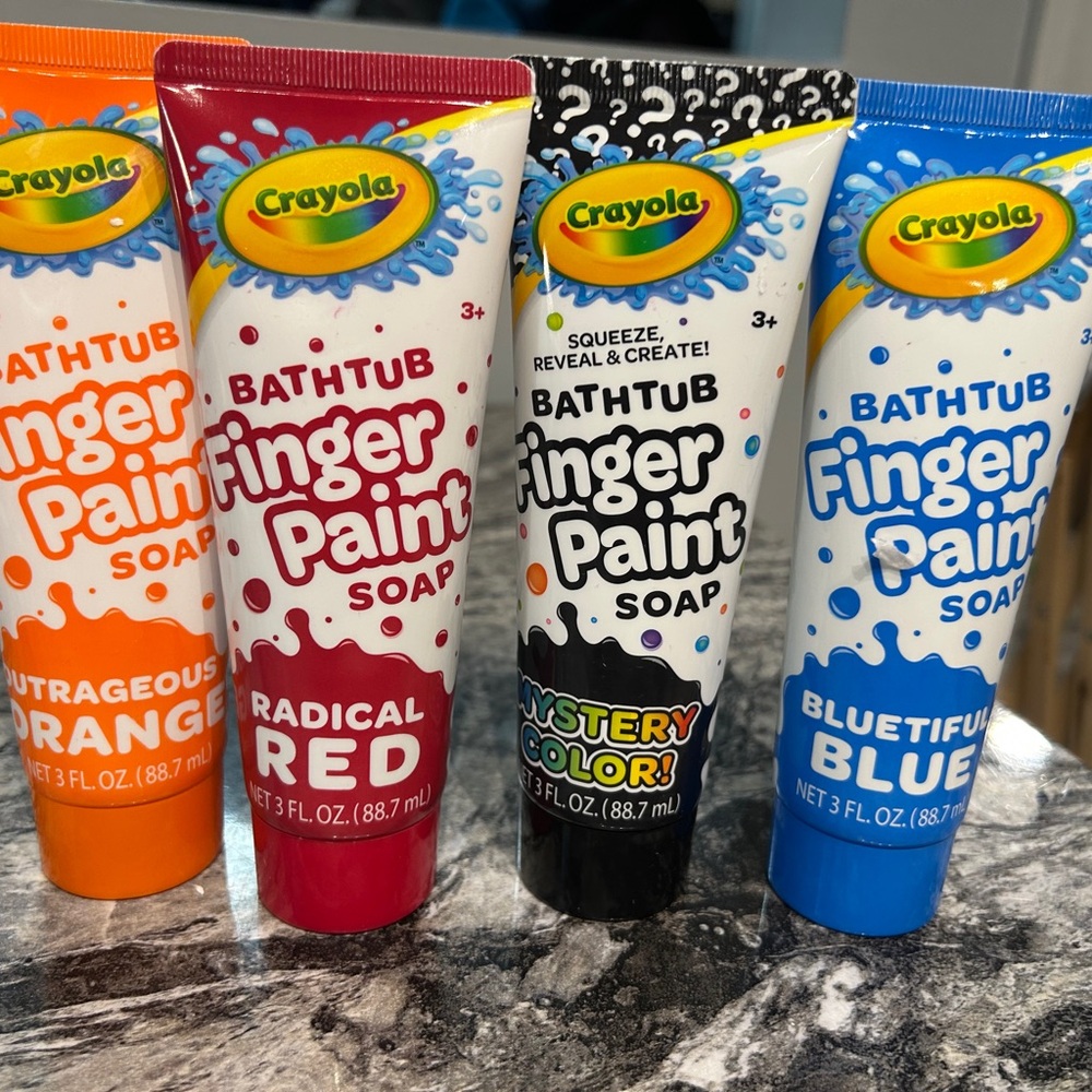 Crayola Bath & Body Finger Paint Soap Orange Red